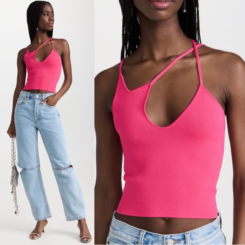 The Sei NWT 3 Strap Top in Hot Pink Strappy Cut Out Tank Size XS / P / US 0
